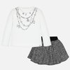 T-shirt and polka dot skirt set for girl - 4948-66