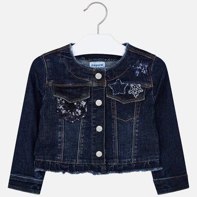 MAYORAL Jean jacket with embroideries for girl
