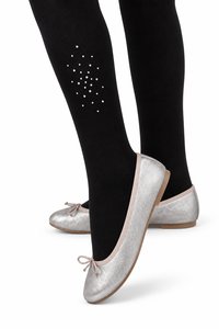 Cotton tights with Swarovski elements