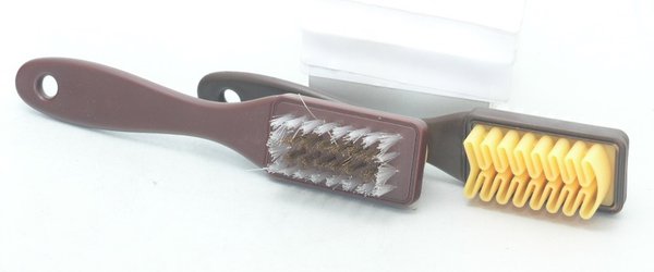 Suede leather brush