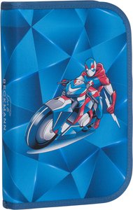 Filled pencil case Blue Lightning