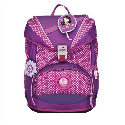 DERDIEDAS Schoolbag ErgoFlex EASY  „Purple dots“ 5 pcs.