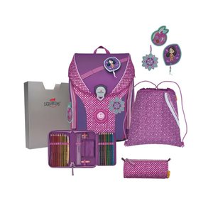 Schoolbag ErgoFlex MAX Purple Dots 5 pcs.