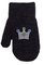 Knitted mittens 14 cm - R-193DB-graphite