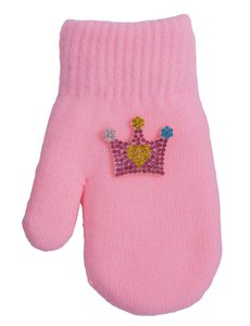 Knitted mittens 14 cm