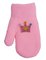 Knitted mittens 14 cm - R-193DB-lightpink