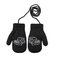 Knitted mittens 14 cm - R-123DB-black