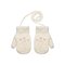 Knitted mittens 13 cm - R-124DB-beige