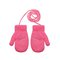 Knitted mittens 13 cm - R-124DB-pink