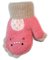 Knitted mittens 14 cm - R-196DB-pink