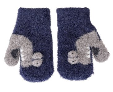 Knitted mittens 14 cm