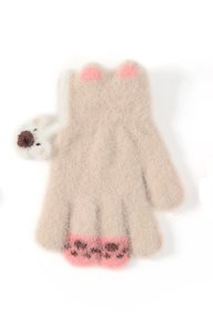 Knitted Fluffy Gloves 15 cm