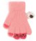 Knitted Fluffy Gloves 15 cm - R-232-fuchsia