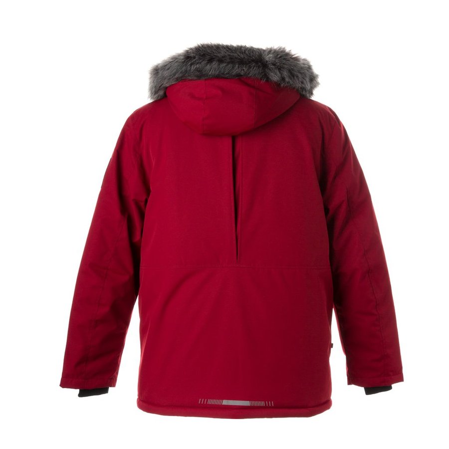maroon parka